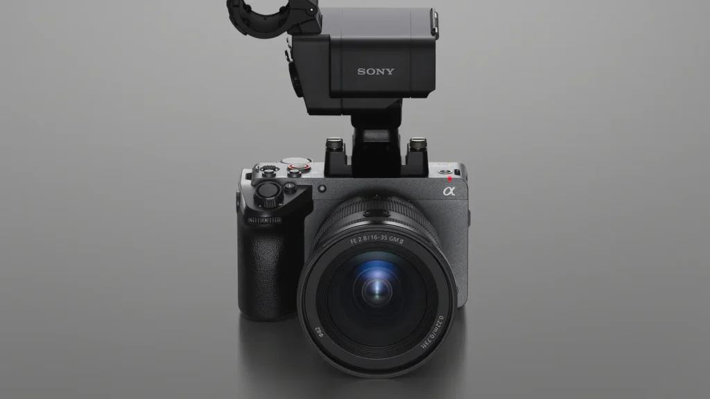 Cámara de cine Sony FX5 en un set de producción audiovisual