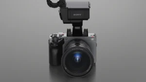 Cámara de cine Sony FX5 en un set de producción audiovisual