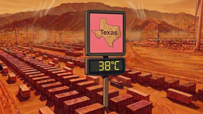 Complejo masivo de almacenamiento de energía con baterías de litio conectado a la red eléctrica de Texas