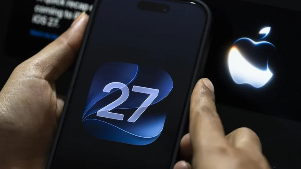 Pantalla de iPhone ejecutando la interfaz de Siri AI en español