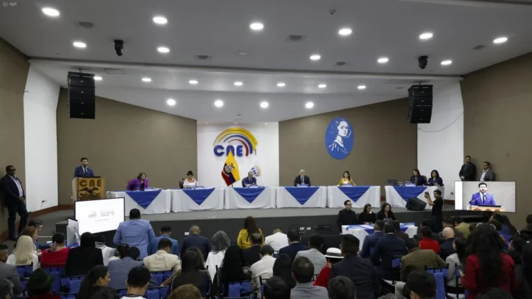 Sesión del Pleno del Consejo Nacional Electoral de Ecuador