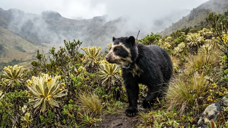 Reporte especial sobre Biólogos marcan con collar satelital a oso andino para monit