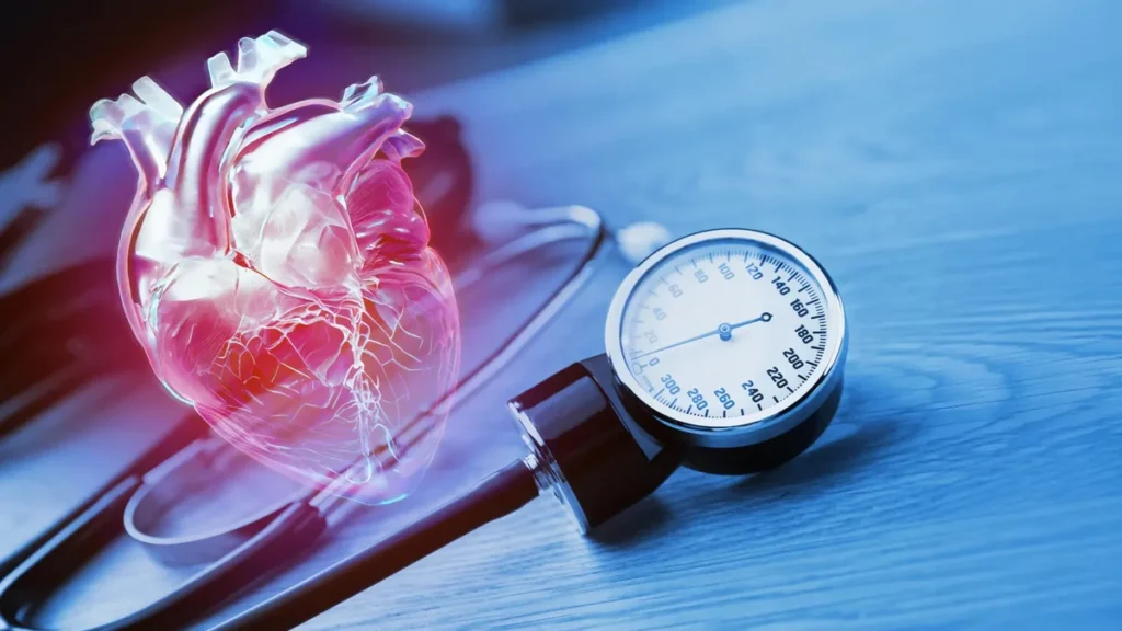Tensiómetro médico utilizado para la evaluación de presión arterial en consulta clínica