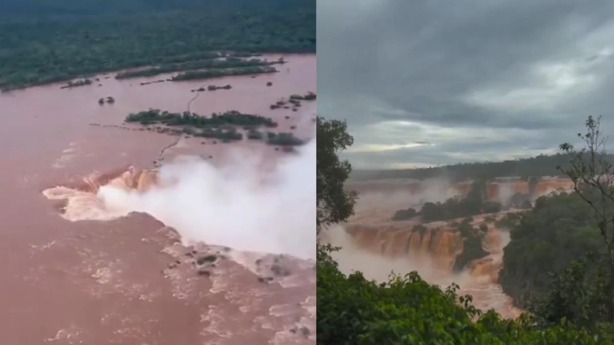 Cataratas del Iguazú cierran pasarelas por crecida récord del río y lluvias