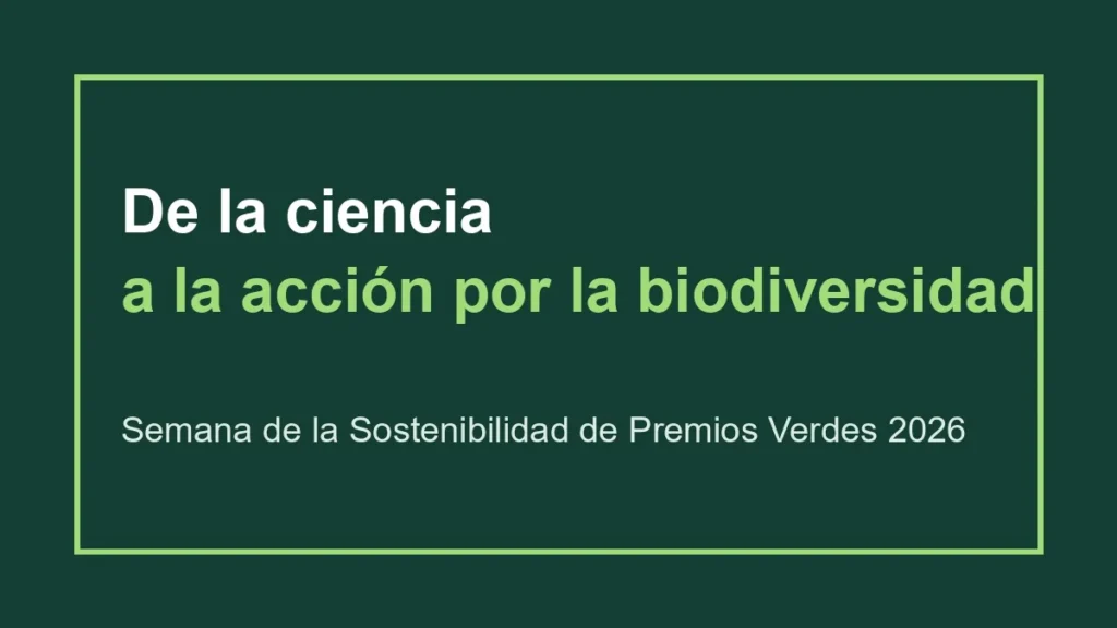 Tarjeta con el texto: de la ciencia a la acción por la biodiversidad