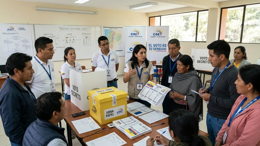Capacitación de miembros de juntas receptoras del voto en el CNE