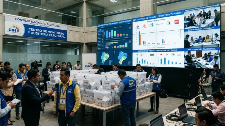 Centro de monitoreo y auditoría de medios del Consejo Nacional Electoral
