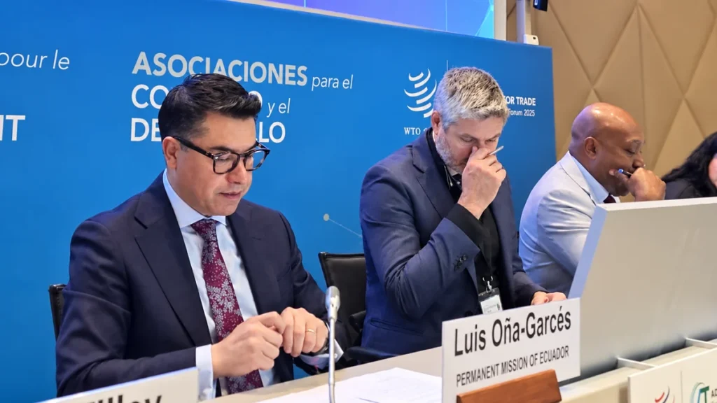 Delegación de Ecuador promueve el comercio exterior sostenible en la OMC