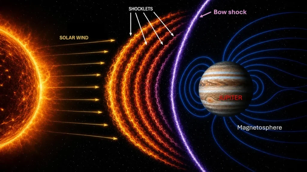 Sonda Juno explora el escudo de Jupiter NASA y sus particulas