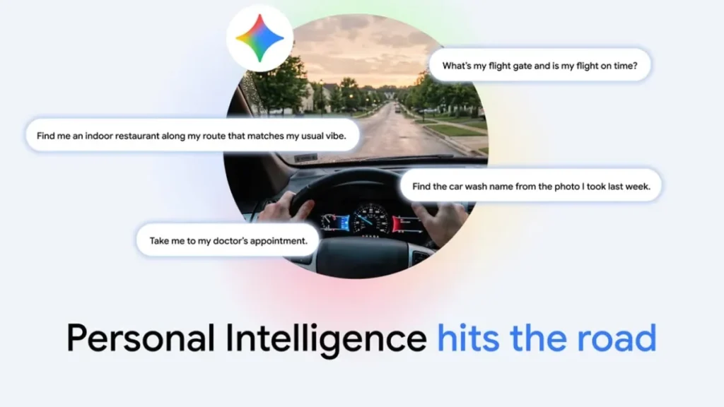 Tablero digital de automóvil moderno con IA de Gemini en vehiculos inteligentes