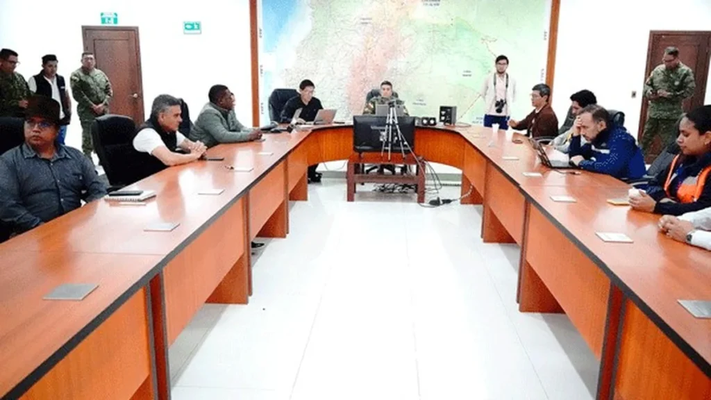 Simulacro y reunión de comités de emergencia en Imbabura ante fenómeno climático
