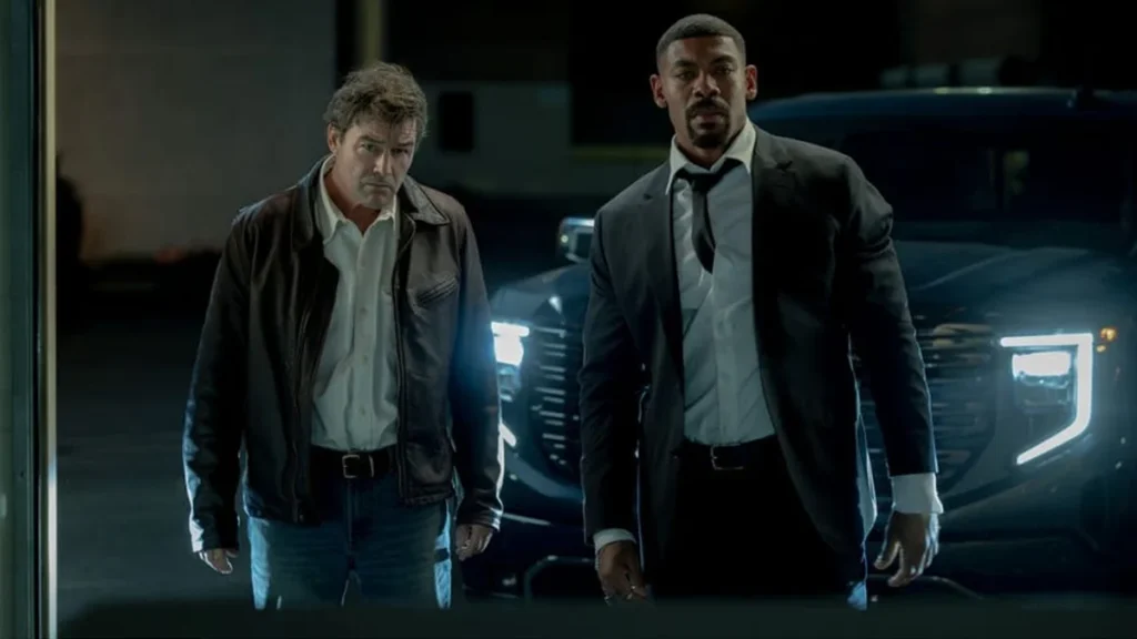 Escena de la serie Lanterns de HBO Max con Kyle Chandler