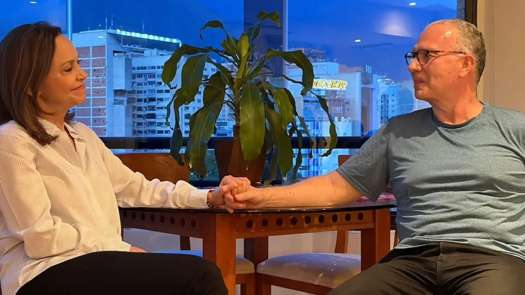 María Corina Machado y Perkins Rocha en Caracas