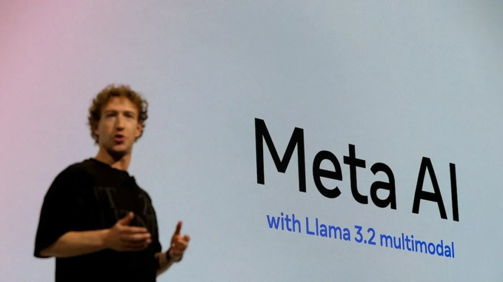 Mark Zuckerberg durante la presentación de tecnologías de inteligencia artificial