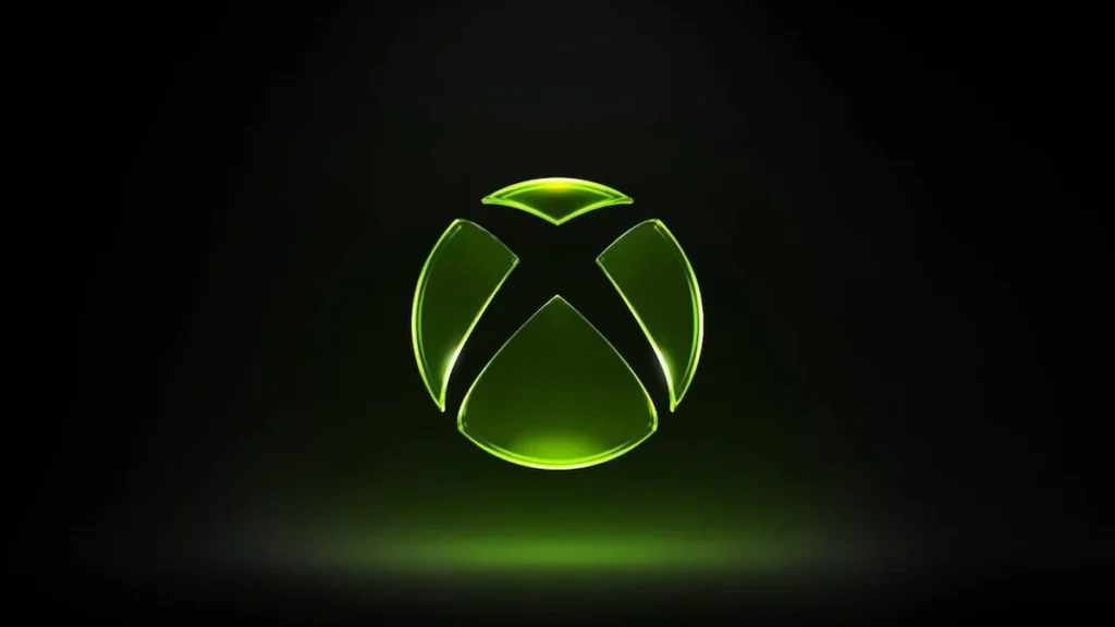 Consola Xbox Series y logotipo de innovación tecnológica de Microsoft