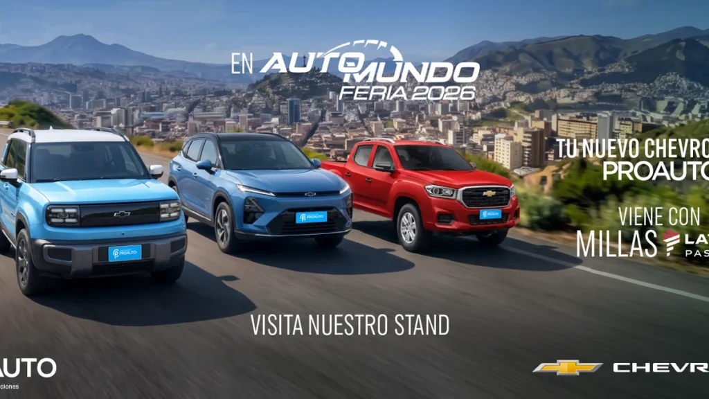 Exhibición y portafolio de vehículos Proauto en feria Automundo