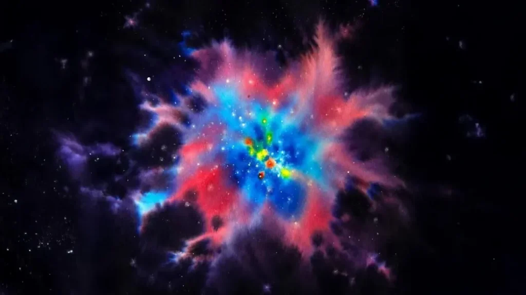 Observación del telescopio Hubble de la radiacion de galaxias enanas en el cosmos