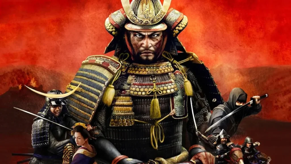 Portada y arte conceptual del videojuego de estrategia Total War Shogun 2 de Sega