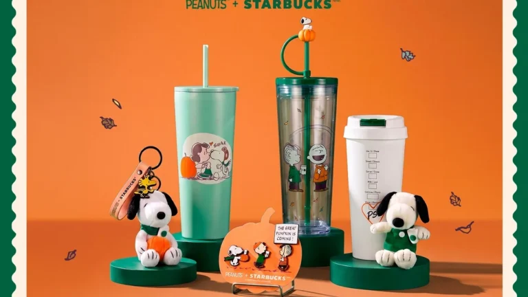 Vasos y artículos temáticos de la colección Starbucks y Peanuts