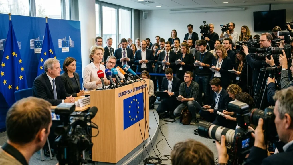 Rueda de prensa diplomática de la Comisión Europea sobre tensiones marítimas en el Mediterráneo